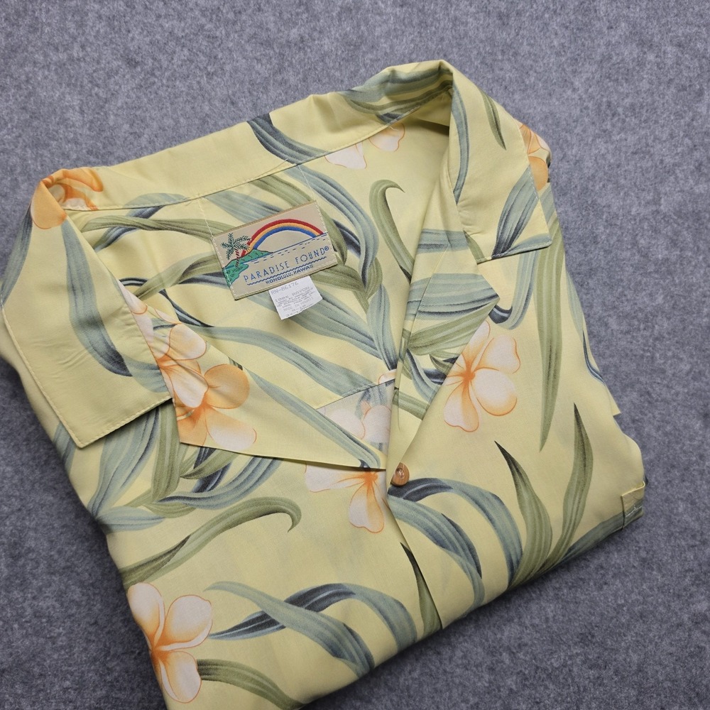 Vintage 90's NWT Paradise Found Mens 3XL 100% Rayon Hawaiian Shirt Made Hawaii - Picture 2 of 15